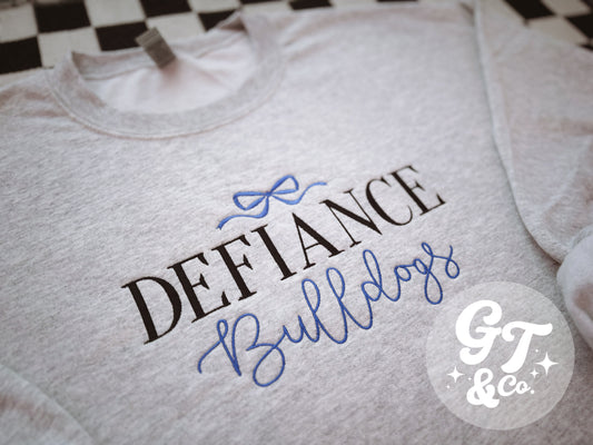 Defiance Coquette Embroidered Crewneck *MADE TO ORDER 10-15 BIZ DAYS*