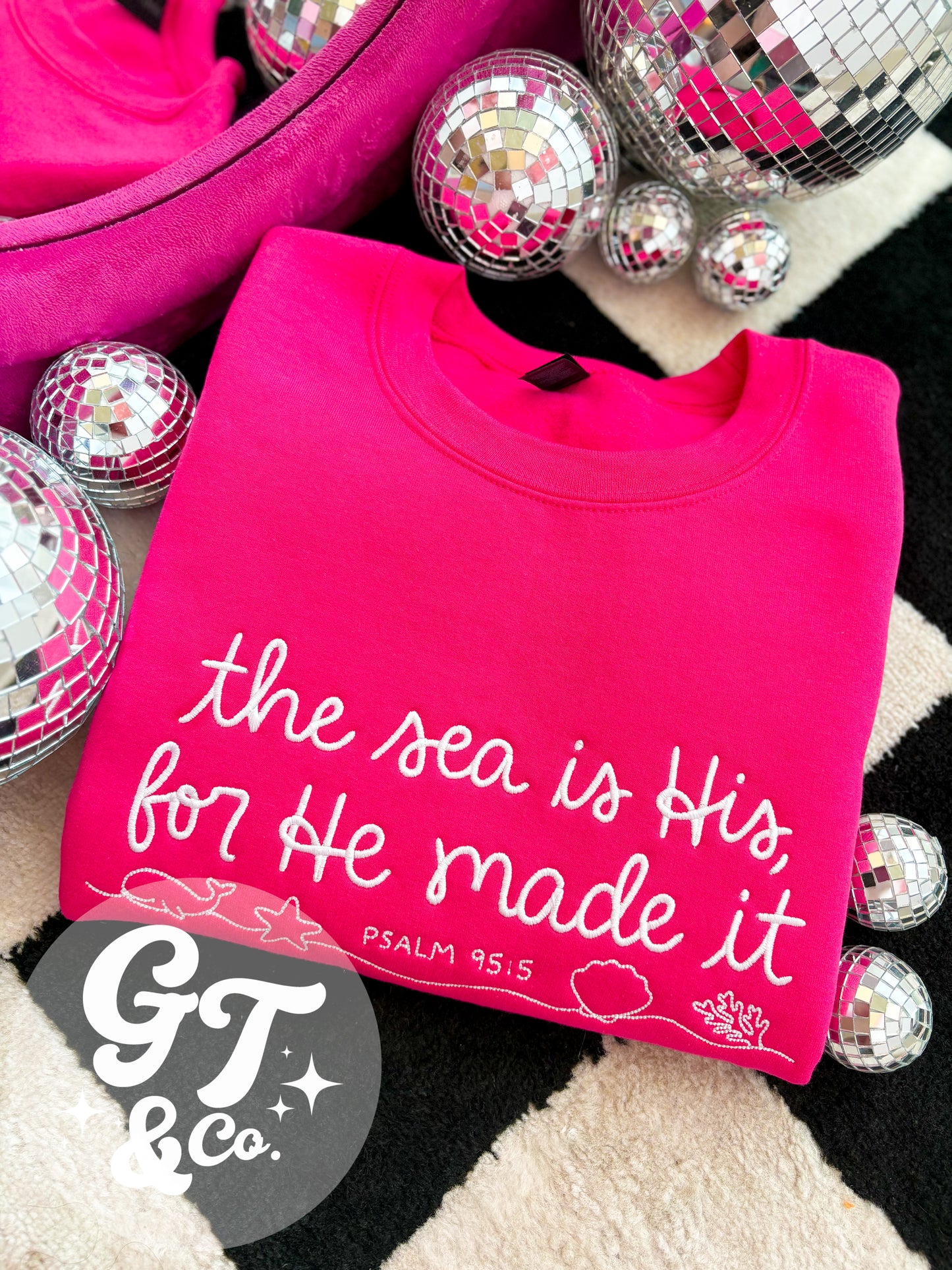 The Sea Is His Embroidered Crewneck
