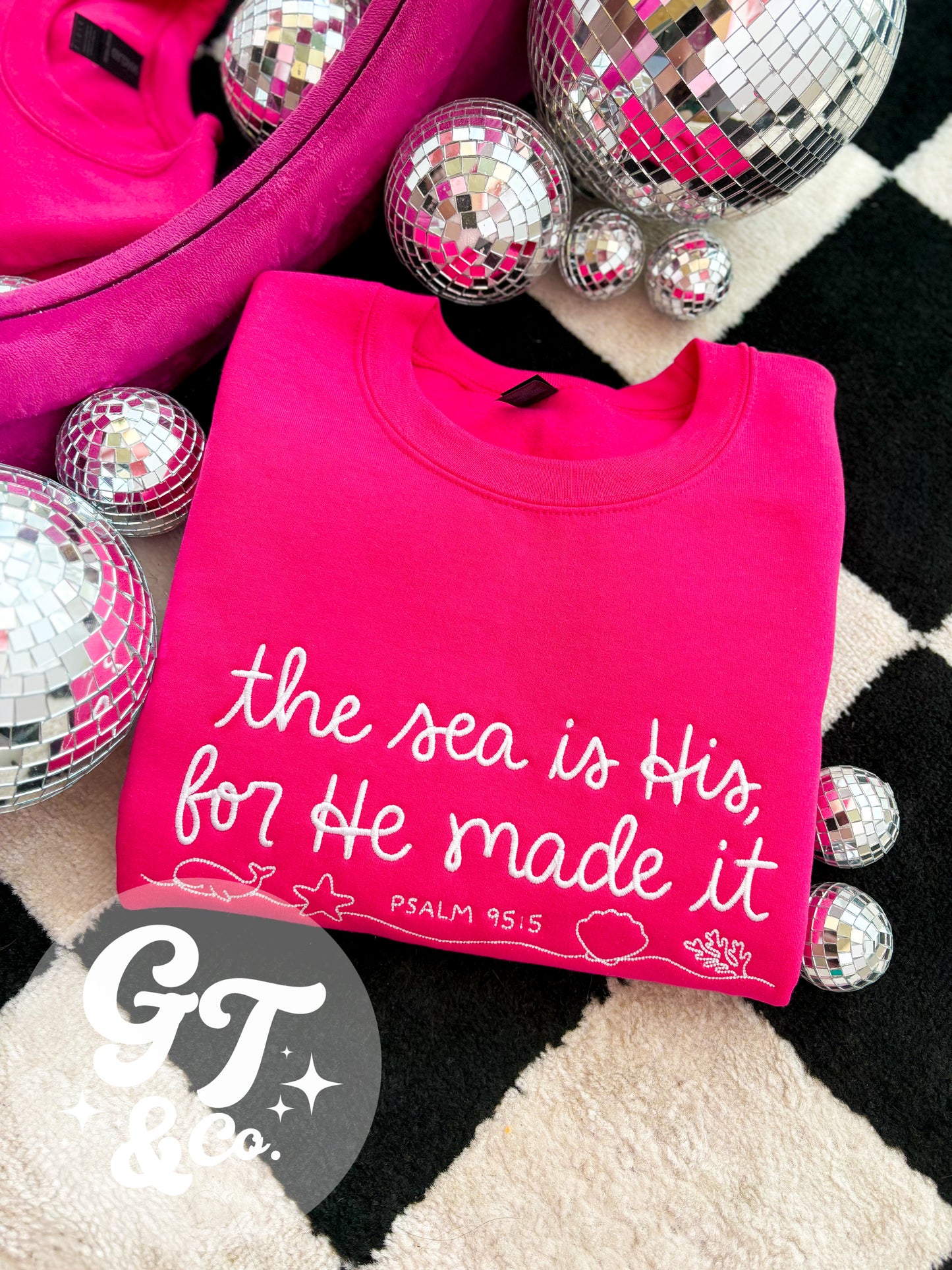 The Sea Is His Embroidered Crewneck