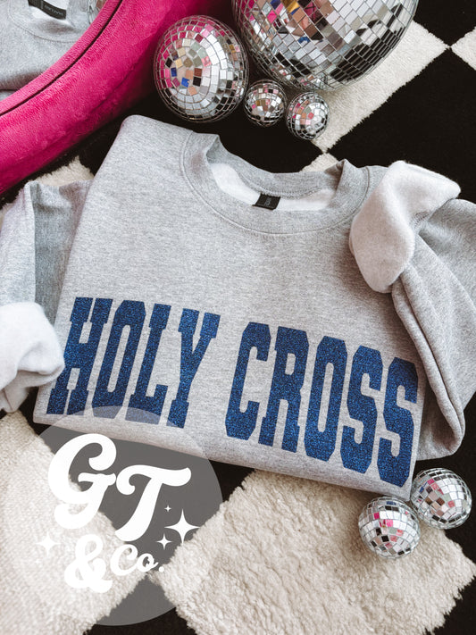 Holy Cross Glitter Crewneck