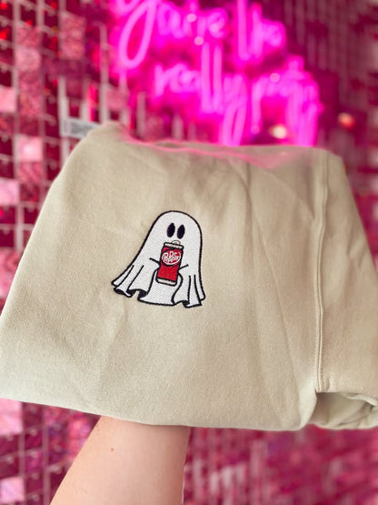 Soda Ghost Embroidered Crewneck