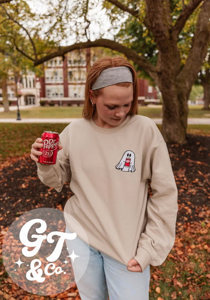 Soda Ghost Embroidered Crewneck