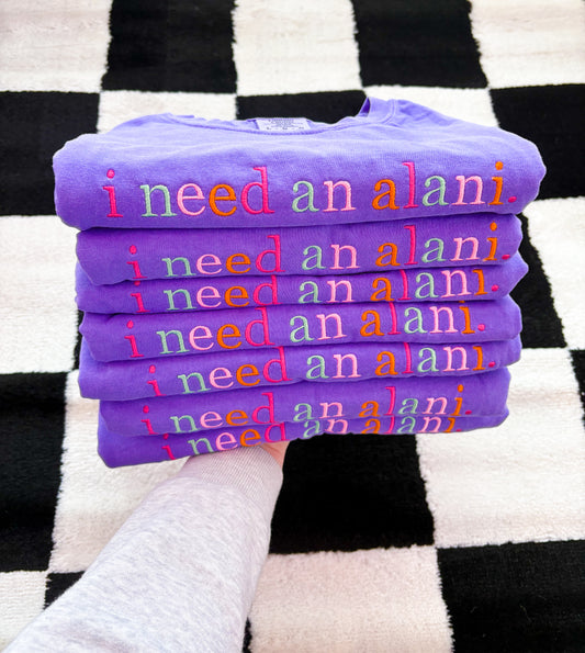 I Need A Drink Embroidered Tee