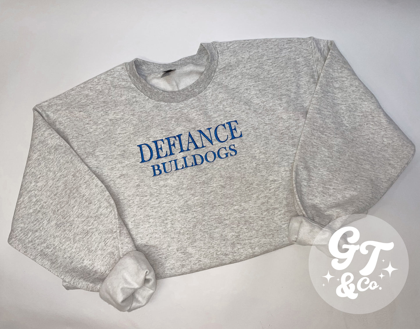 Defiance Bulldogs Embroidered Crewneck