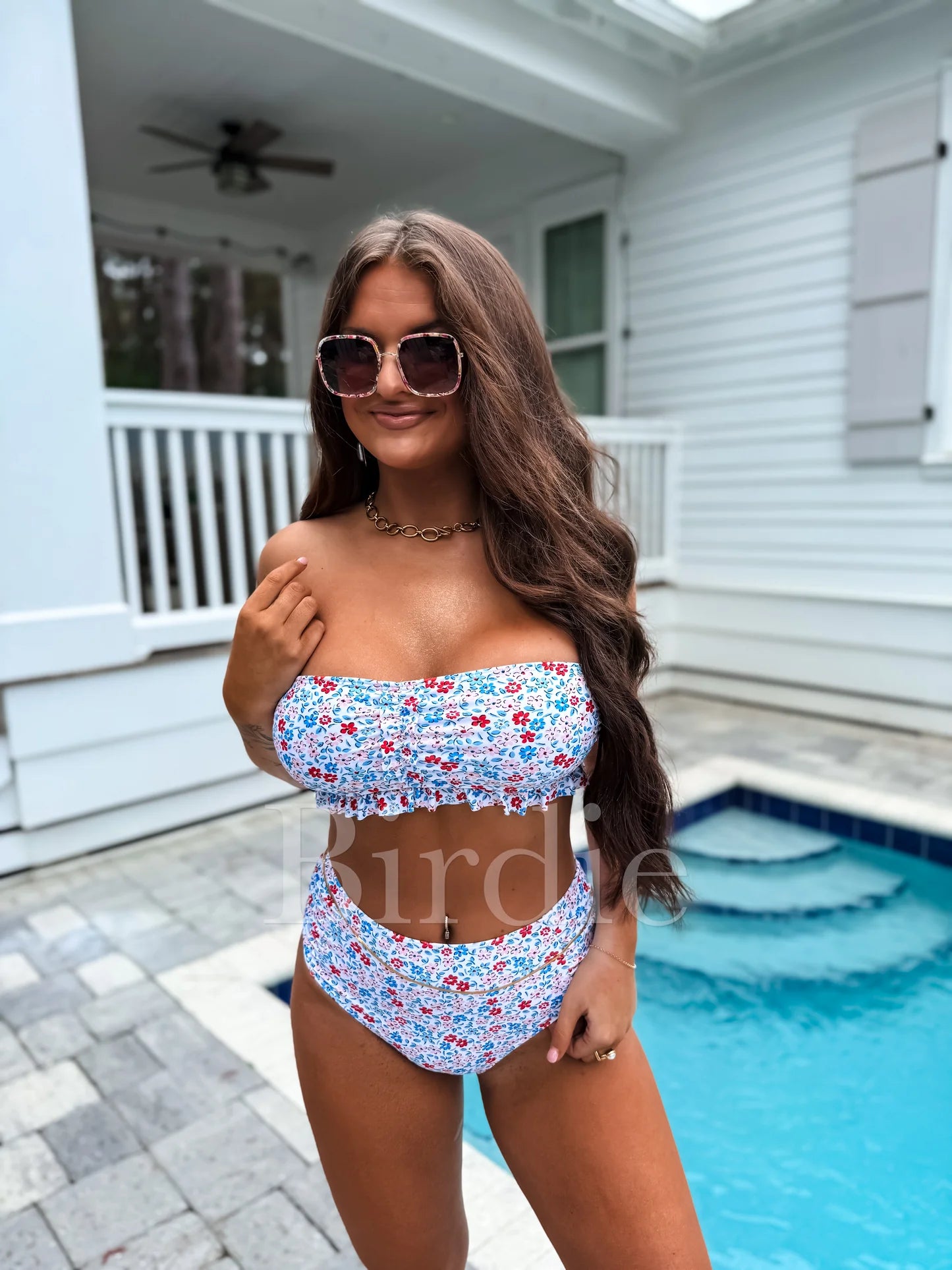 BIRDIE Patriotic Petals Swimsuit Bottom