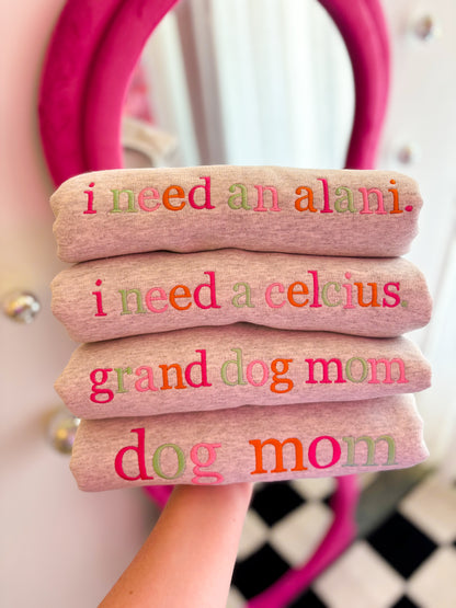 Custom Rainbow Embroidered Crewneck