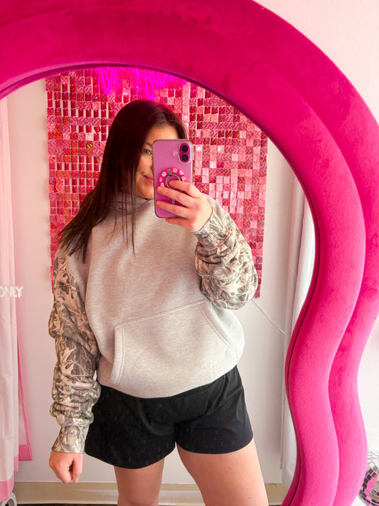 Oversized Colorblock Camo Hoodie *PRE ORDER MID-LATE OCT*