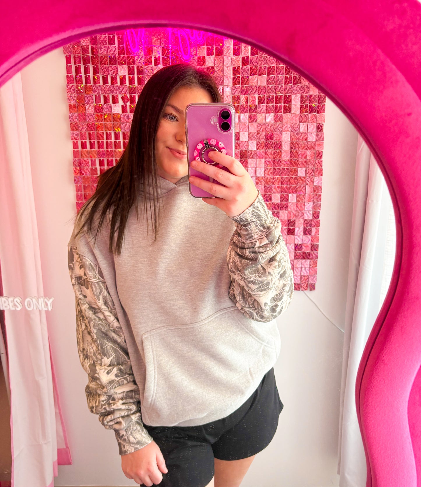 Oversized Colorblock Camo Hoodie *PRE ORDER MID-LATE OCT*