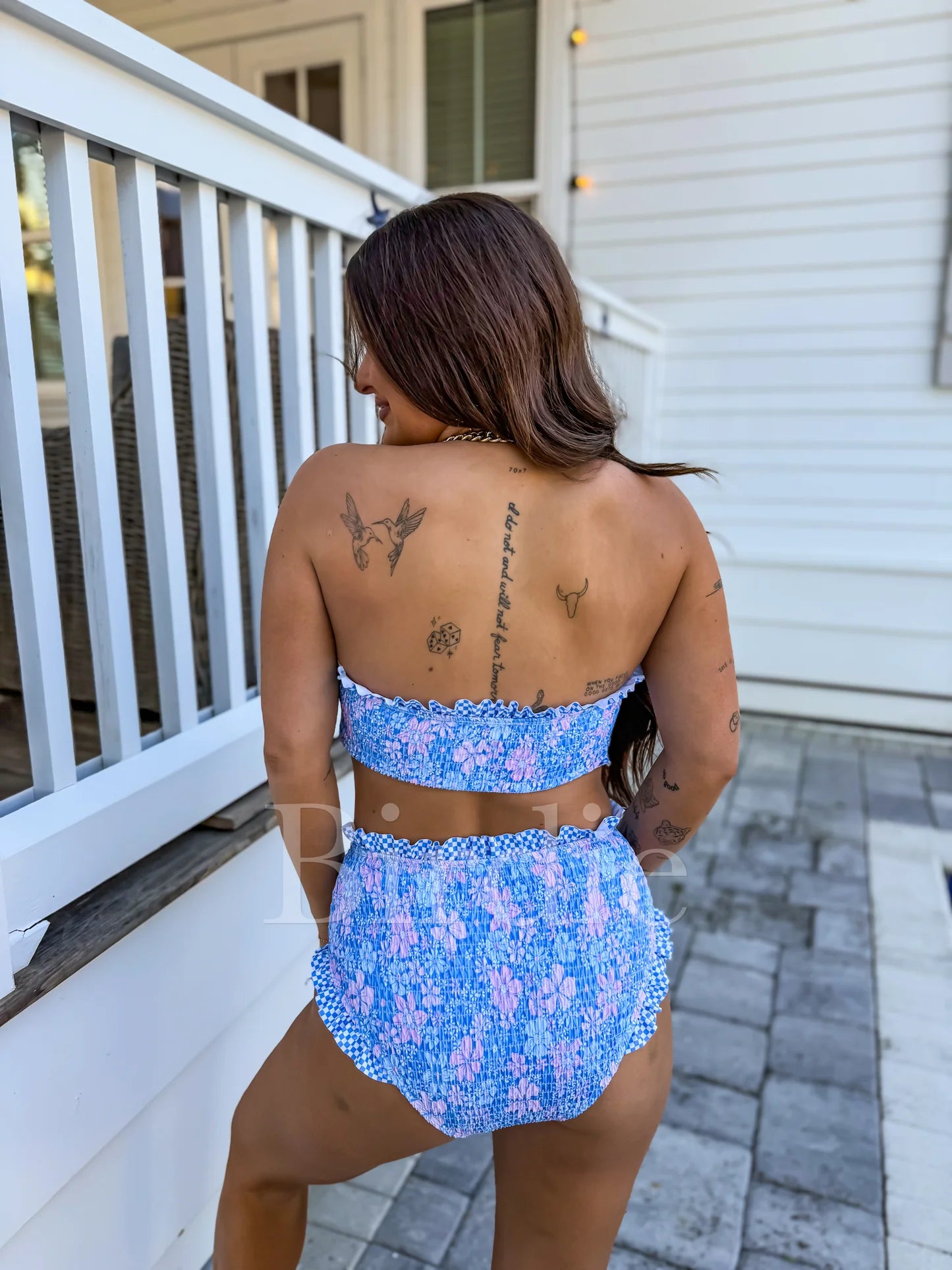 BIRDIE Bluebell Blush Swimsuit Top