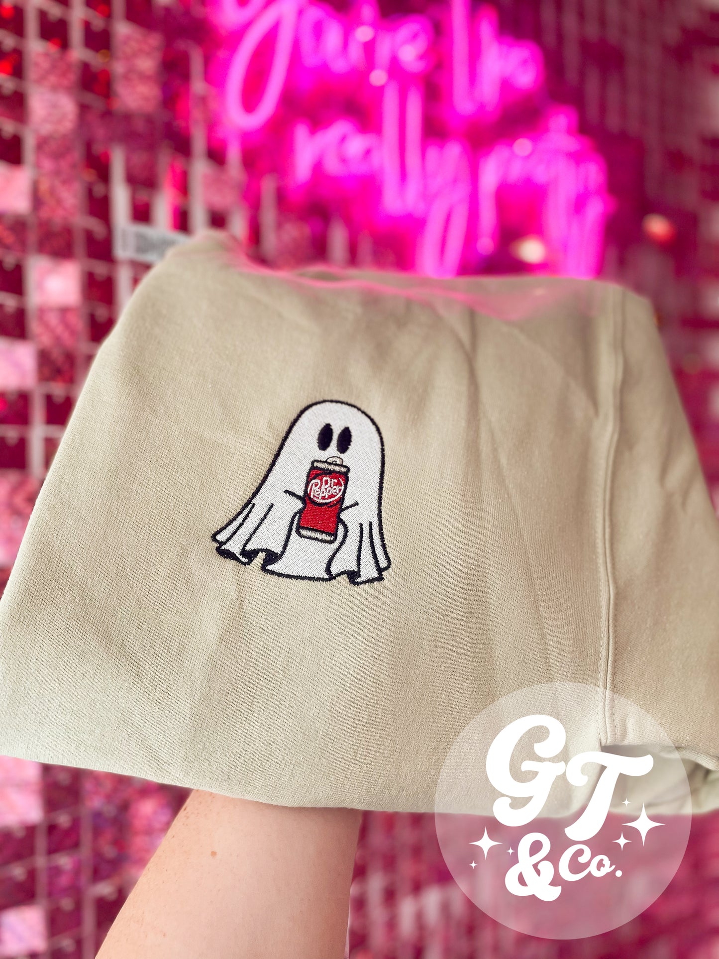 Soda Ghost Embroidered Crewneck *MADE TO ORDER*