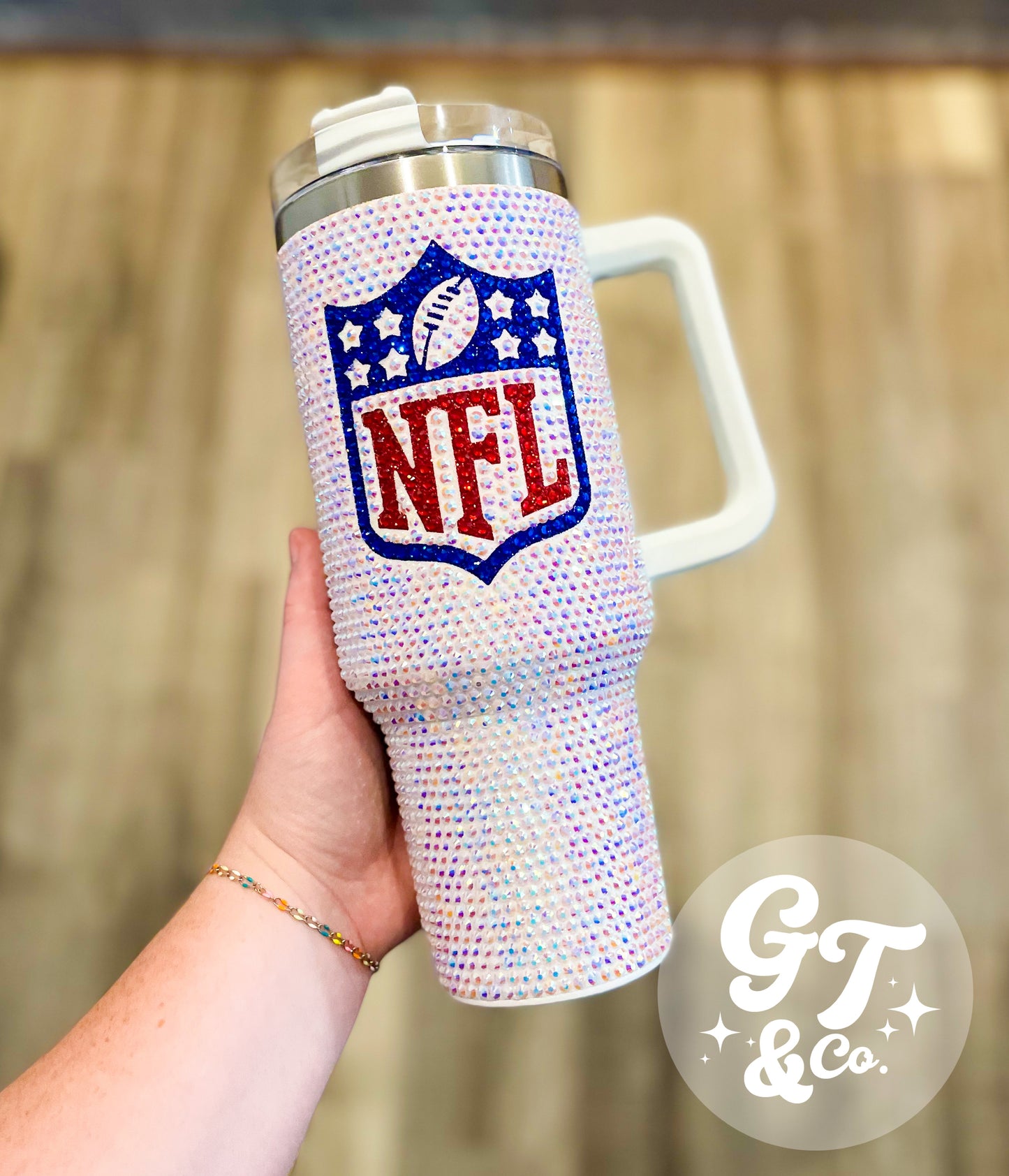 40oz NFL Rhinestone Tumbler