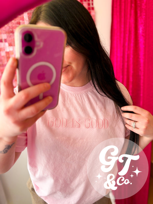 God Is Good Embroidered Tee