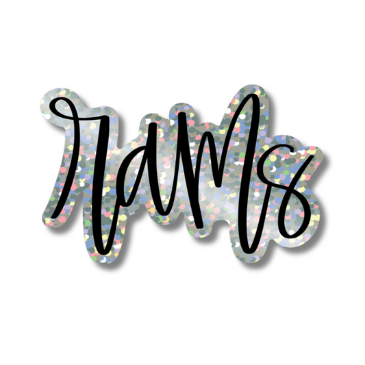 Rams Vinyl Sticker *GLITTER*