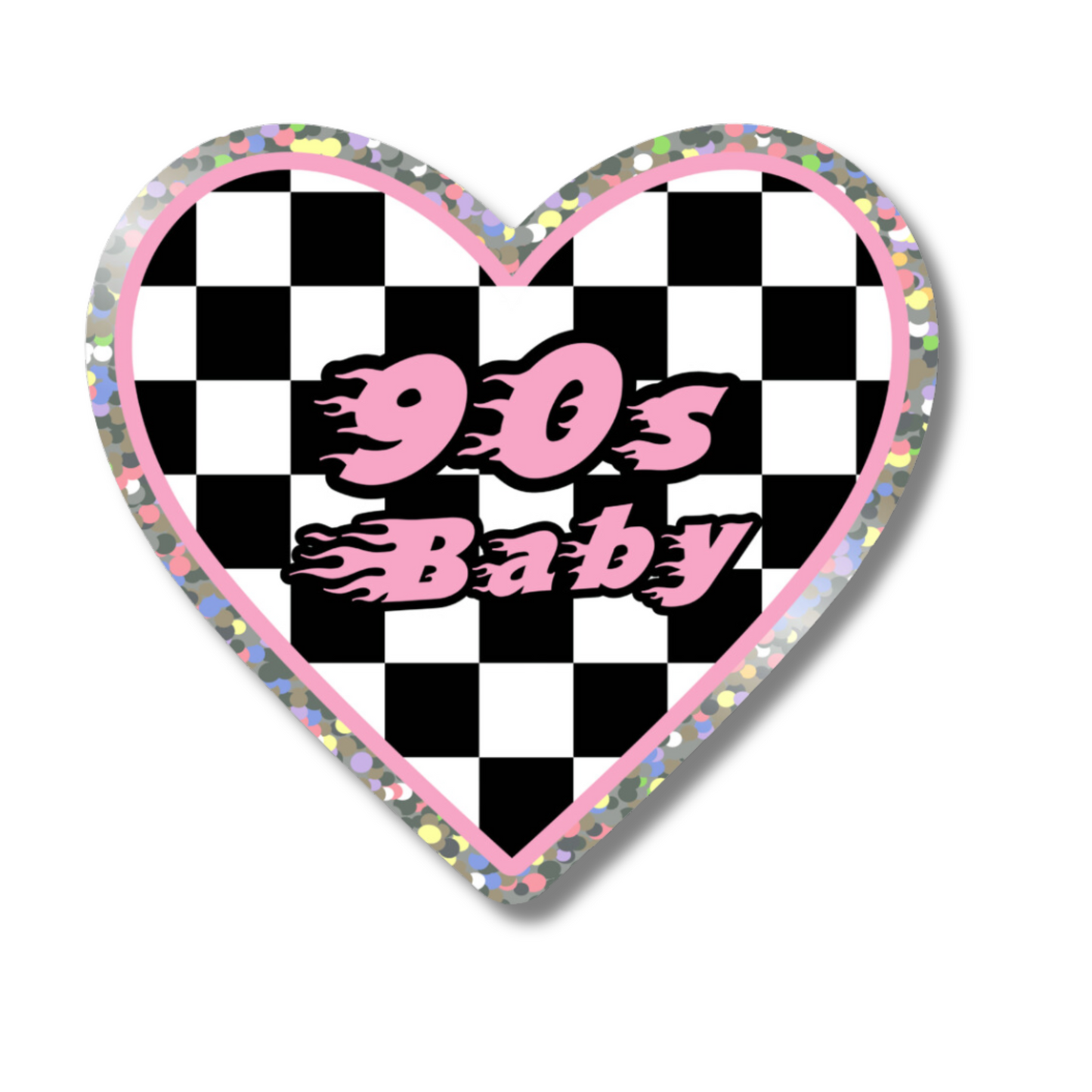 90's Baby Vinyl Sticker *GLITTER*