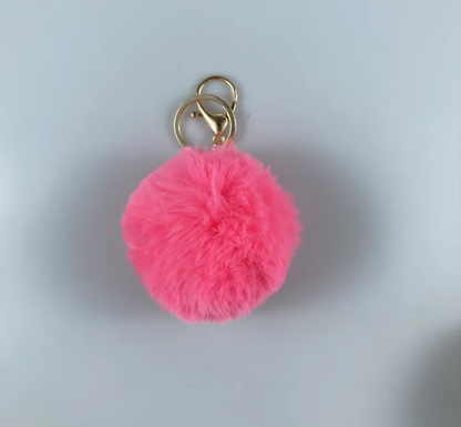 Puff Ball Keychains