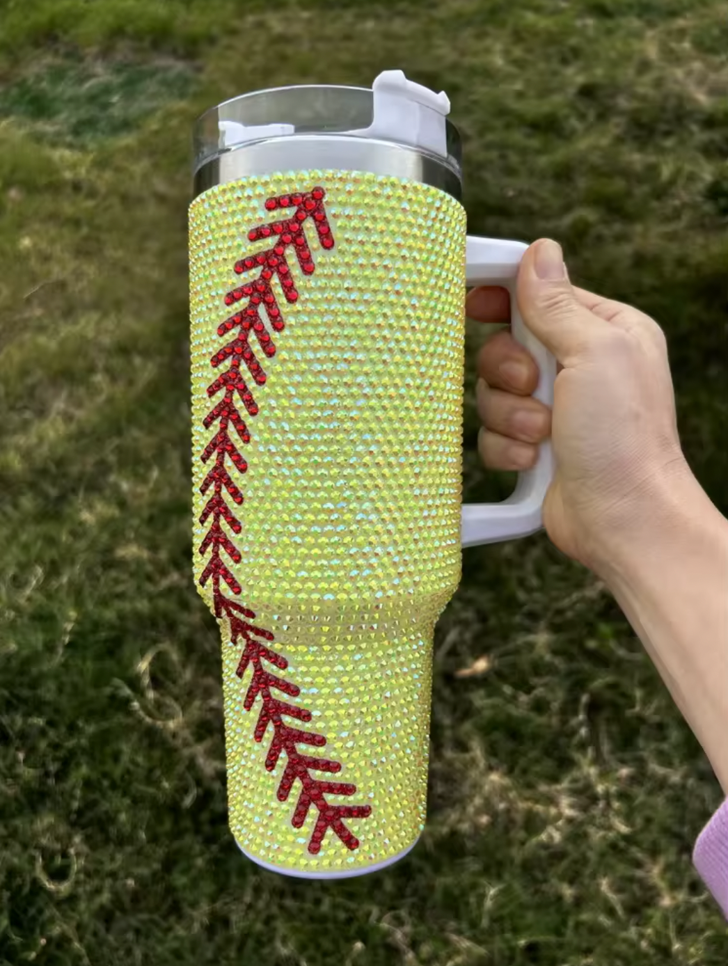 Rhinestone Softball 40oz Tumbler