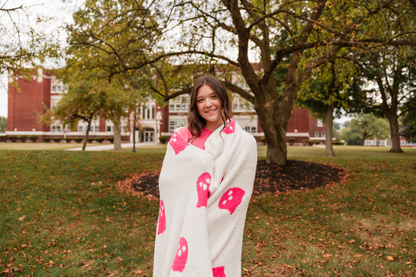 Pink Ghost Lux Throw Blanket