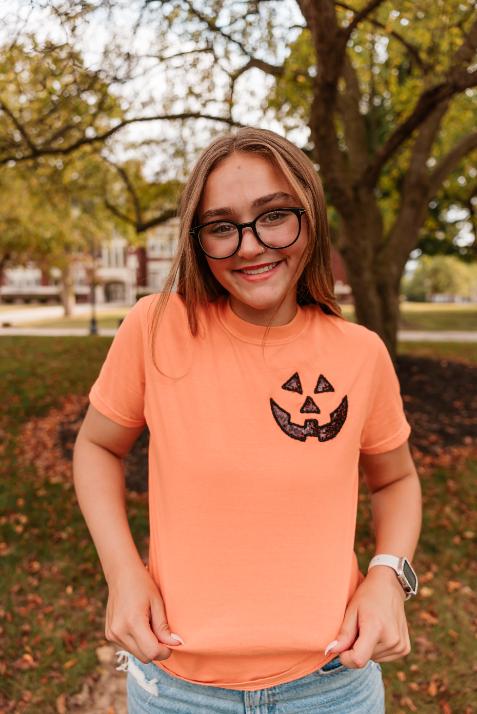 Sequin Jack-O Tee *MADE TO ORDER*