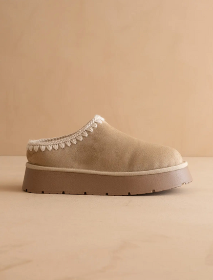 Almond Platform Cozy Slippers *READY TO SHIP 1-3 BIZ DAYS*