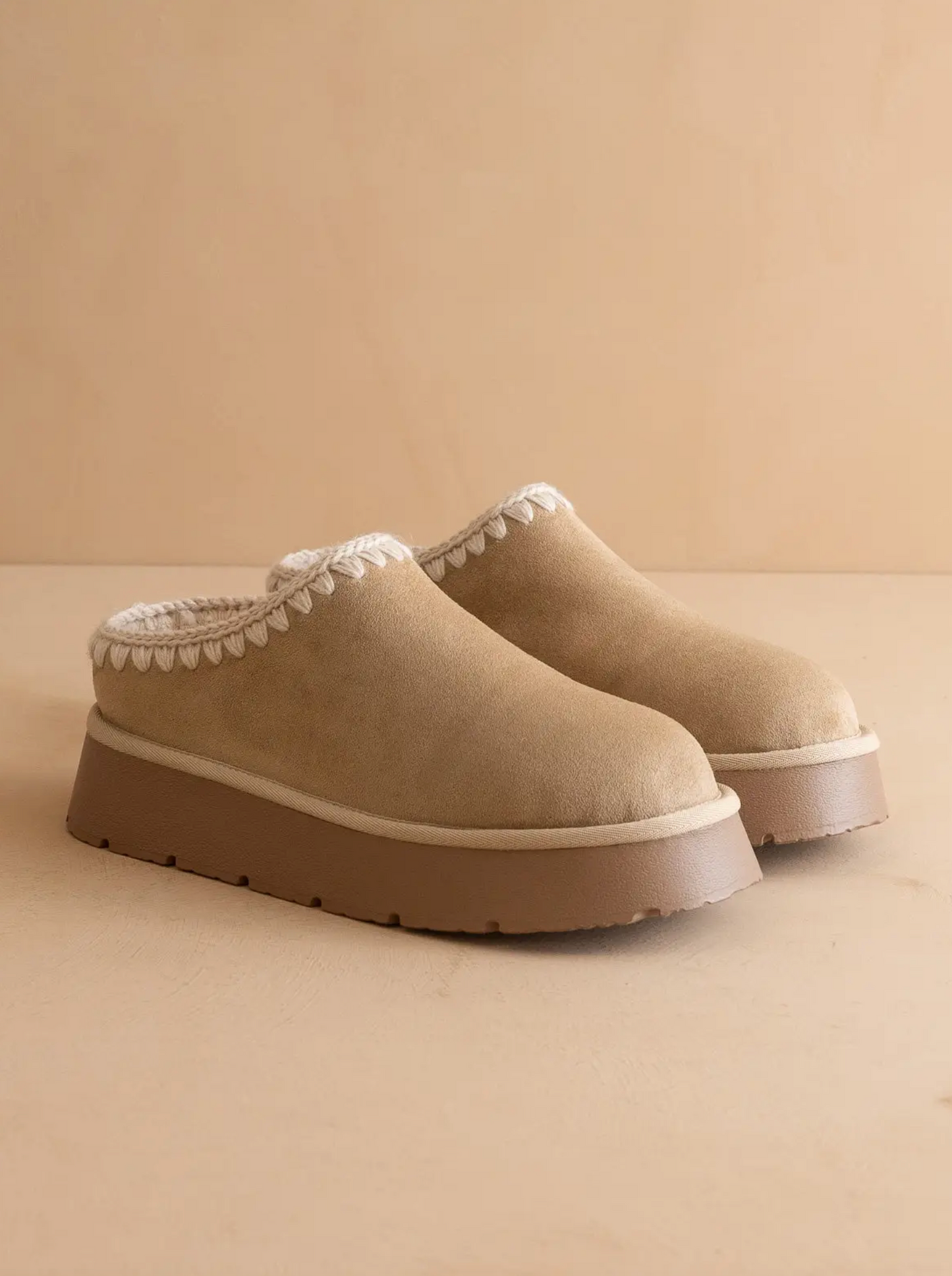Almond Platform Cozy Slippers *READY TO SHIP 1-3 BIZ DAYS*