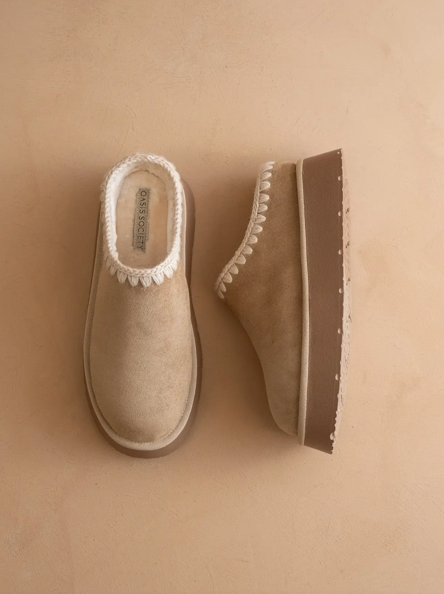 Almond Platform Cozy Slippers *READY TO SHIP 1-3 BIZ DAYS*