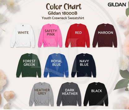 YOUTH Halloween Monogram Embroidered Crewneck | Personalized Pumpkin Sweatshirt