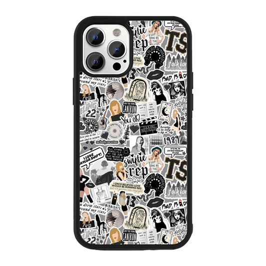 TS Black Stickers iPhone Case