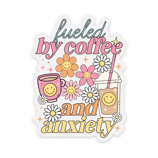 Fueled By Coffee Vinyl Sticker *CLEAR*