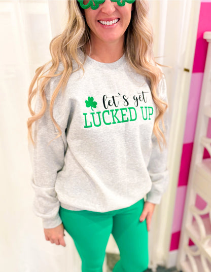 Lucked Up Embroidered Crewneck