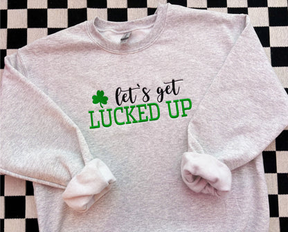 Lucked Up Embroidered Crewneck