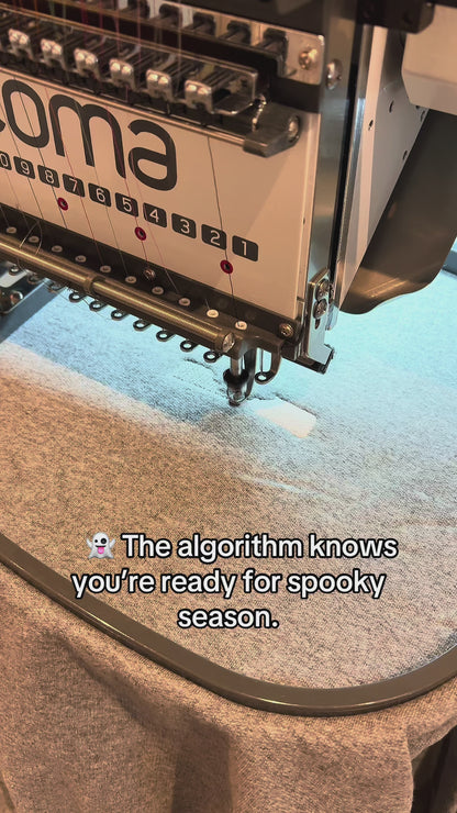 Spooky Season Embroidered Ghost Crewneck