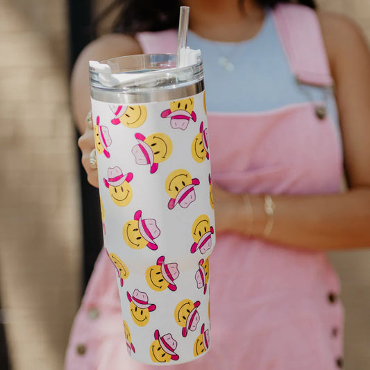 Happy Cowgirl 40oz Tumbler *HAND WASHING RECOMMENDED*