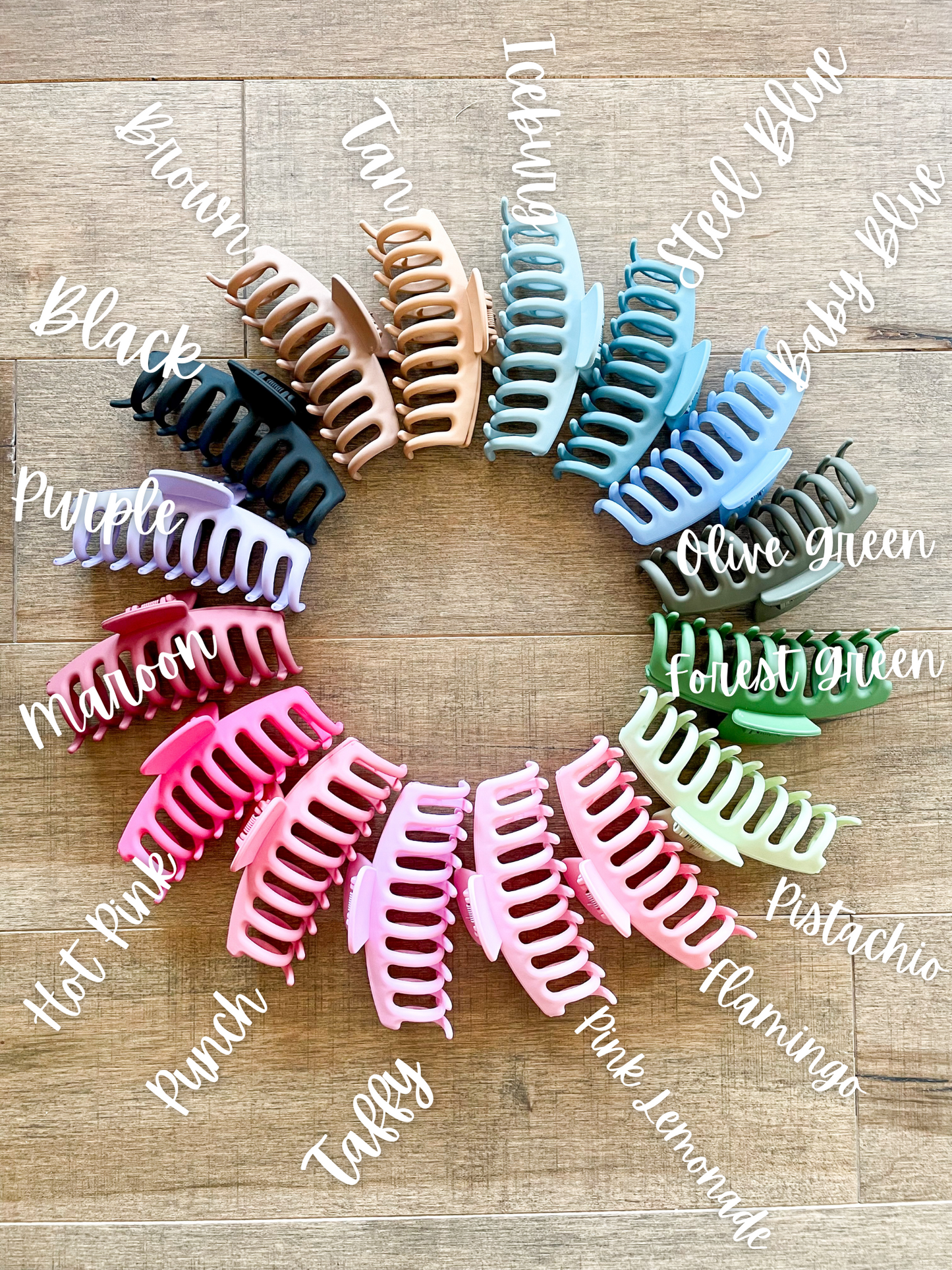 Large Barrel Matte Claw Clips **MULTIPLE COLORS**