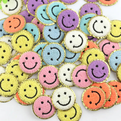 Happy Face Chenille Patches