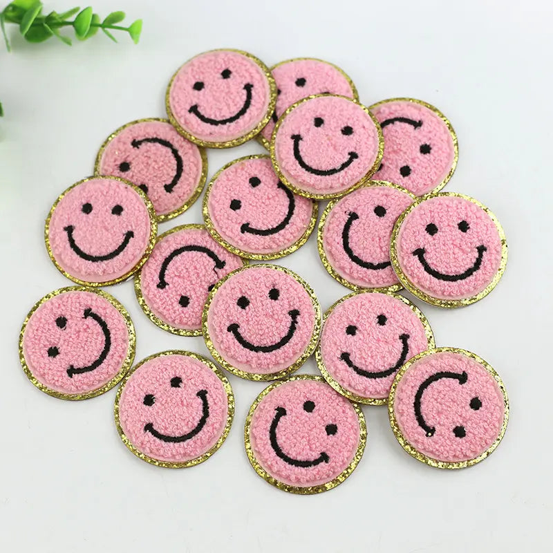 Happy Face Chenille Patches