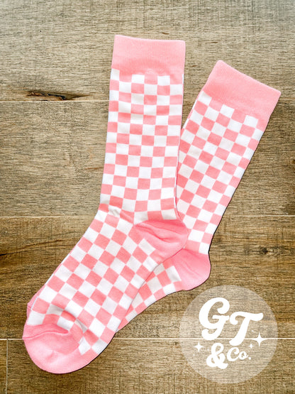 Checkered Crew Socks