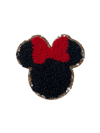 Bow Character Head Chenille Patches