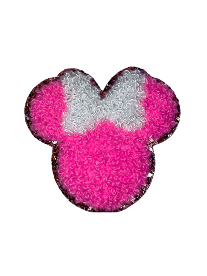 Bow Character Head Chenille Patches